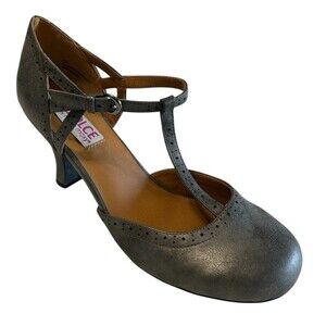 Dolce by Mojo Moxy Gray Grey Mary Jane Lolita Pumps  T Strap Heels Shoes US 10M